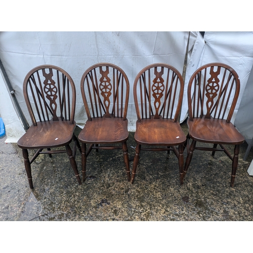 253 - A Set of 4 Traditional English Oak Chairs