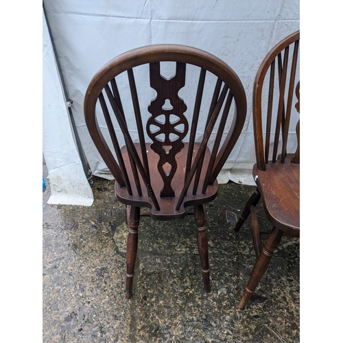 253 - A Set of 4 Traditional English Oak Chairs