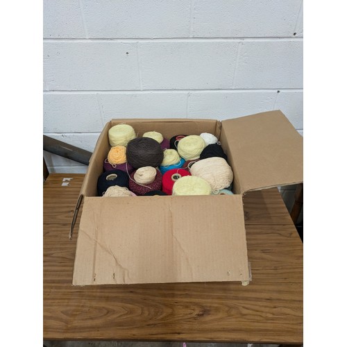 1029 - A Box Containing dozens of balls of various coloured wools