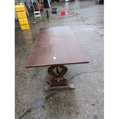 211 - A Stained Oak Refectory Table- Approx 152x77x78cm