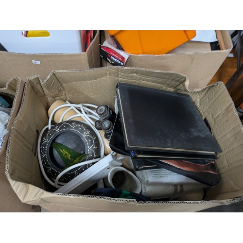 1006 - 5 Boxes of Household Clearance Goods Including Tools, Kitchen appliances, Books, Crockery etc