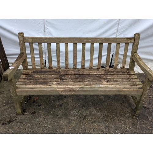 50 - A pine Outdoor garden bench