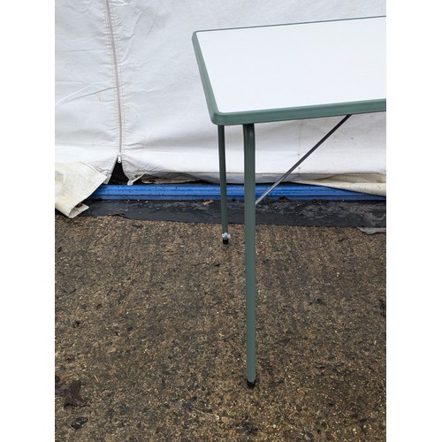 232 - A Folding Outdoor table - Green and White