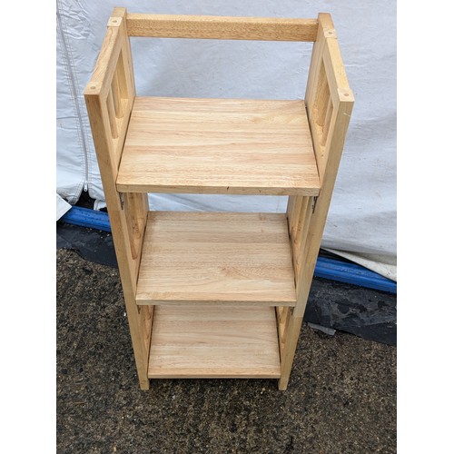 236 - An Oak 3 Tier Folding Bookcase