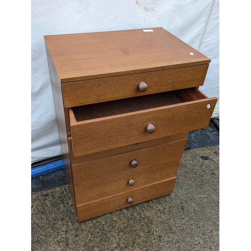 248 - An Oak Verniered Mid Century Chest of Drawers