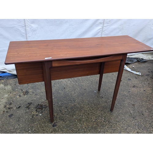 229 - A Verniered Oak Retro Style Table - approx 127x46x72cm