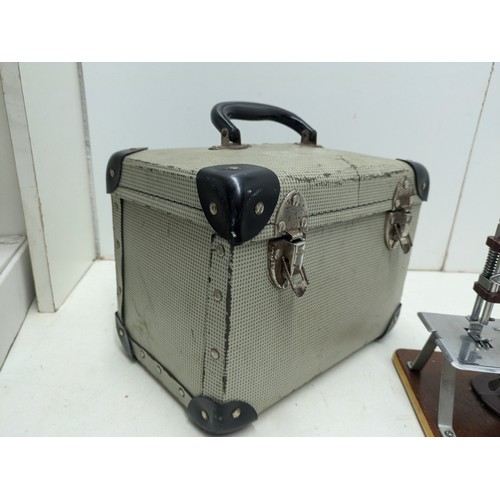 423 - A Vintage Miniature Sewing Machine In Carry Case