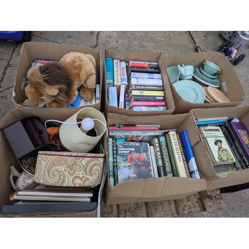 1023 - A Large Quantity of House Clearance Goods Including Books, Crockery, Trinkets, Etc