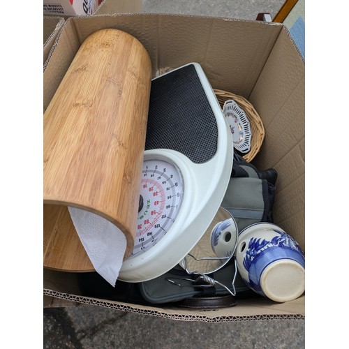 1022 - A Selection of House Clearance Goods Including Tools, Ornaments, Lamps, Books, Clothing, Etc