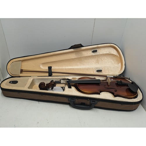 1017 - An Ashton Violin With Bow In Case