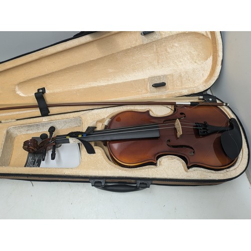 1017 - An Ashton Violin With Bow In Case