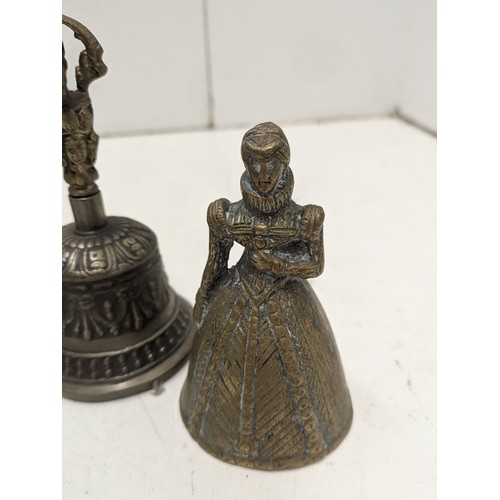 427 - A Selection of Brass Bells Depicting Women