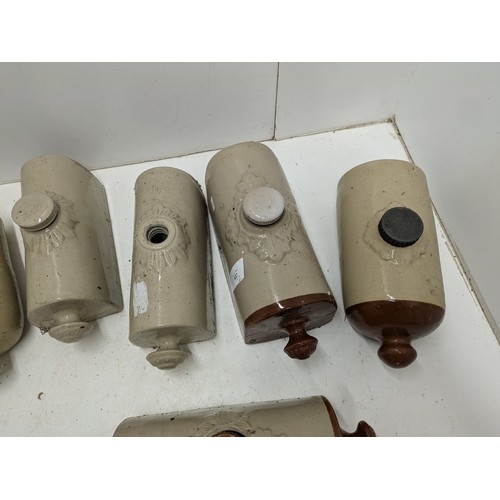 437 - A Selection of 19th Century Stoneware Bed Warmers