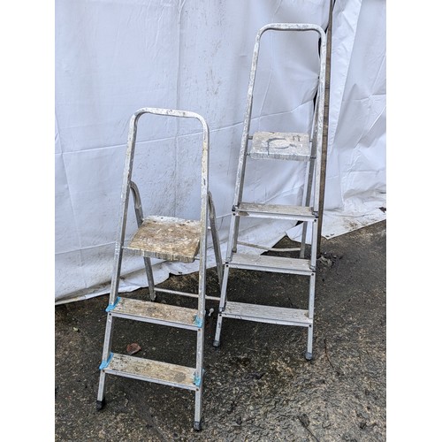 68 - A Pair of Aluminum Folding Step Ladders