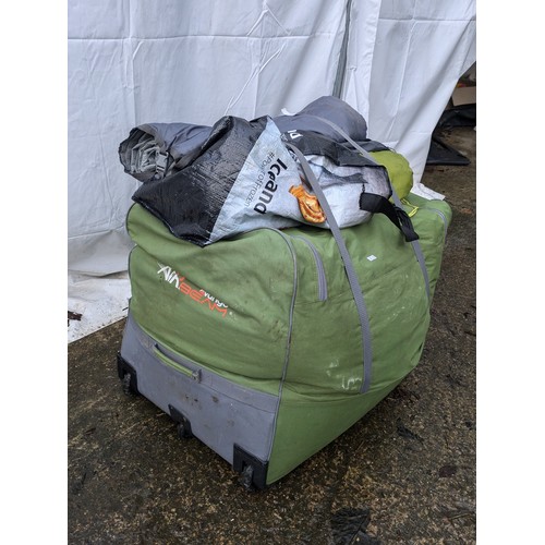 77 - A Vango AirBeam Tent With Footprint Illusion Awning And Ground Sheet