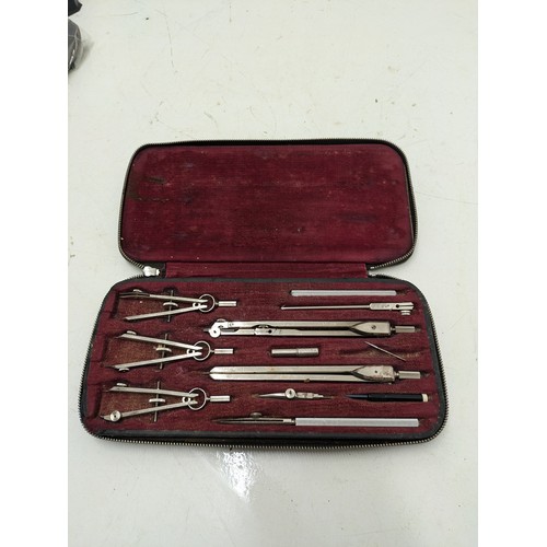 444 - A Box of Hellerman Drawing Instruments in a Zipped Case