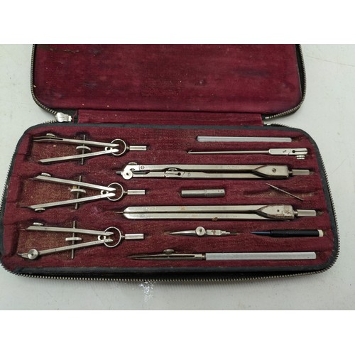 444 - A Box of Hellerman Drawing Instruments in a Zipped Case