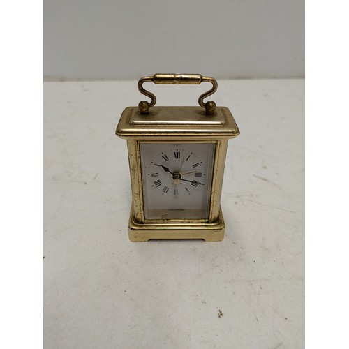 458 - A At Michael Miniature Brass Quartz Carriage Clock - 4RE862