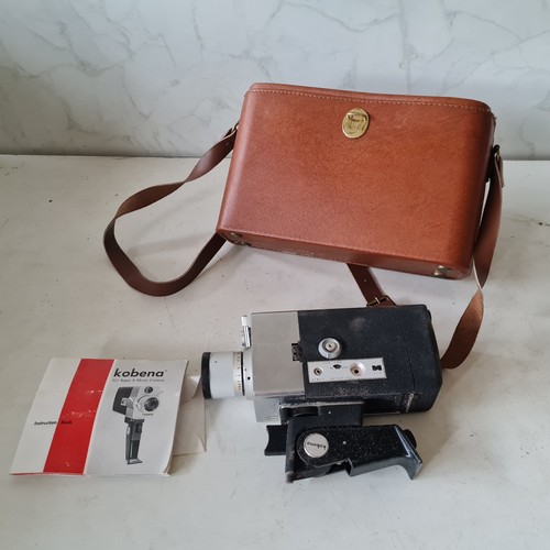 530 - Vintage Kobena Cine Camera In Leather Case