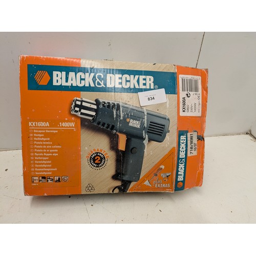 834 - A Black And Decker KX16 00A Heat Gun In Box