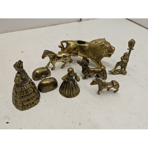 535 - A Selection Of Brass Trinkets, Including Bells and Animals