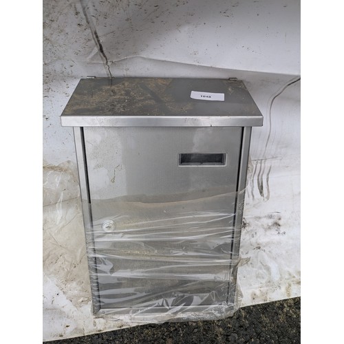 1258 - An Unused Brushed Steel Letter Box