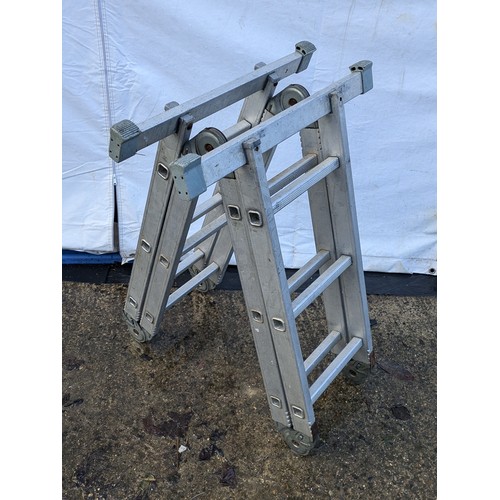 244 - An aluminum collapsible ladder