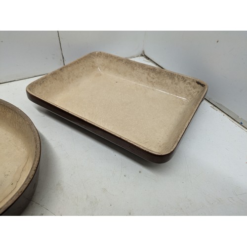 823 - A Selection of Vintage Stoneware Baking Trays - La Bourginon and Emile Henry