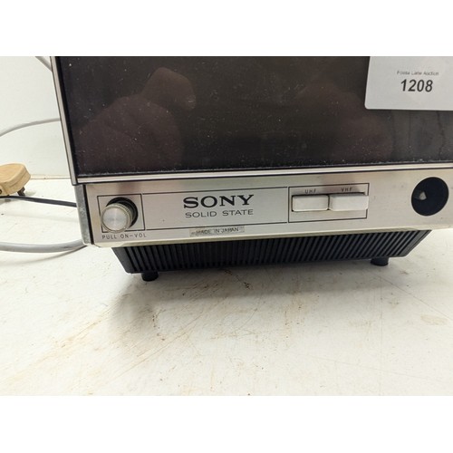 1208 - A Vintage Sony Solid State Television Model 9-90UB