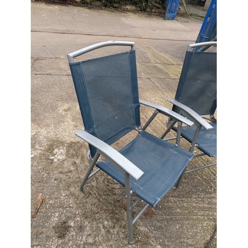 7 - A pair of folding garden chairs