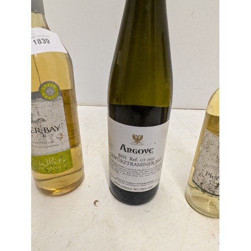 1839 - A Selection of 3 White Wines - Angove 2022, Pierre Lacasse, Silver Bay Point