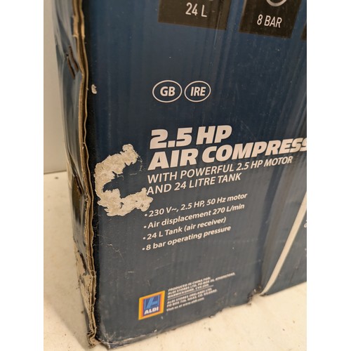 1605 - A Brand New Workzone 2.5hp Air Compressor With 24 Litre Tank - Boxed