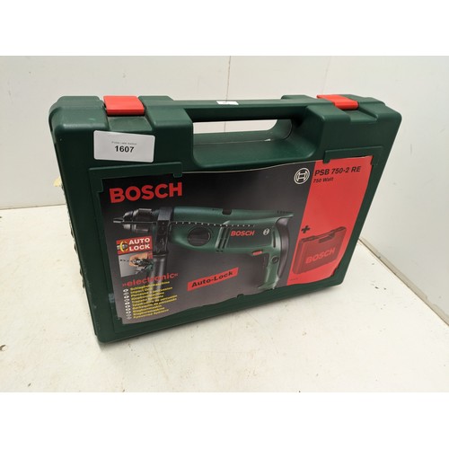 1607 - An Unused Bosch PSB 750-2 RE Impact Drill in Case