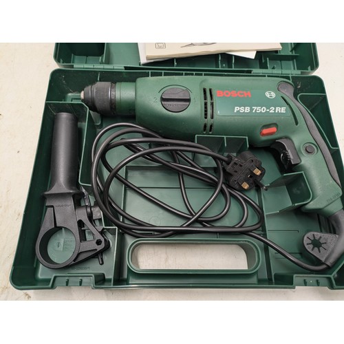 1607 - An Unused Bosch PSB 750-2 RE Impact Drill in Case