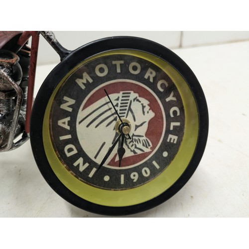 1905 - A metal work Indian Motorcycle Clock