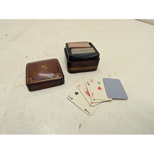 1939 - A Set of Miniature Italian Made Playing Cards in Gebuine Leather Case