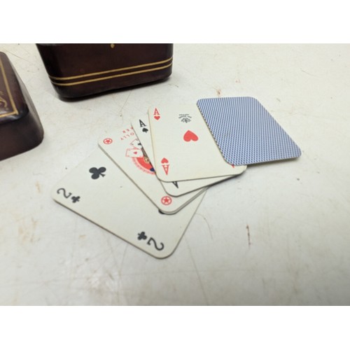 1939 - A Set of Miniature Italian Made Playing Cards in Gebuine Leather Case