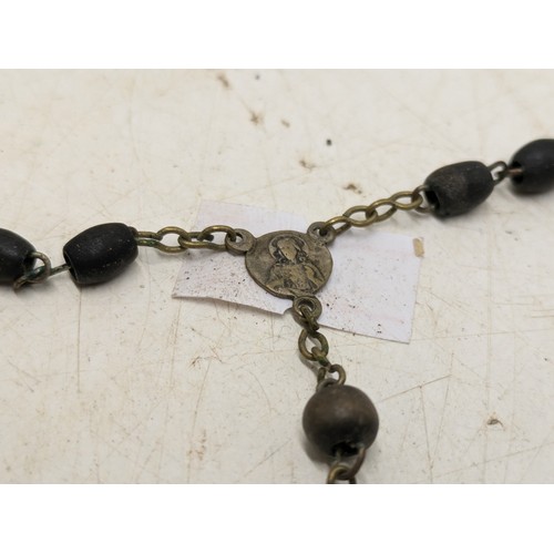 1935 - A Pair of Catholic Prayer Bead Necklaces Roseberry Beads