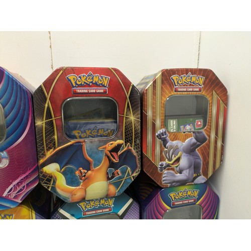 1958 - A large collection Pokémon tins and cards - 7 of the tins contain large quantities of Pokémon cards!... 