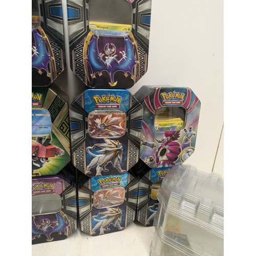 1960 - A large collection Pokémon tins and cards - 7 of the tins contain large quantities of Pokémon cards!... 