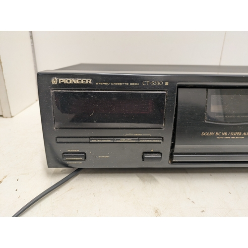 1496 - Pioneer stereo cassette deck CT-S330 hifi separate