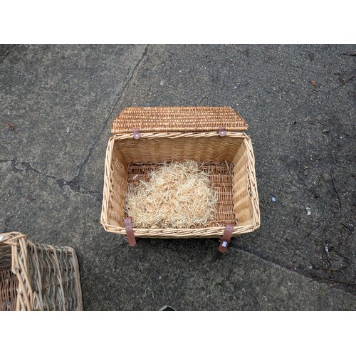 406 - A pair of wicker storage baskets