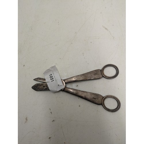 1051 - A Pair of vintage silver plated Sanson Grape scissors