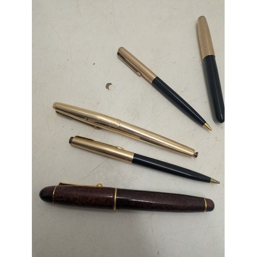 1037 - A selection of Various ballpoint and ink pens including brands such as Parker and Myron