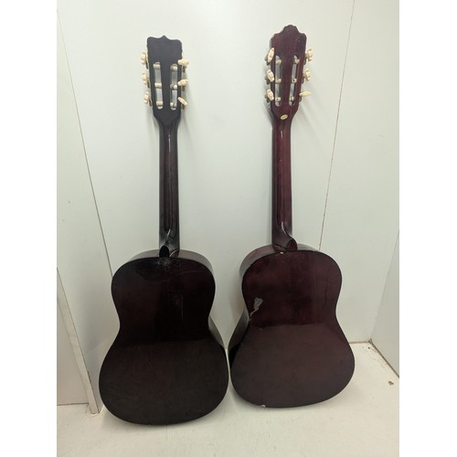 2048 - A pair of half-sized acoustic guitars including encore enc120ft