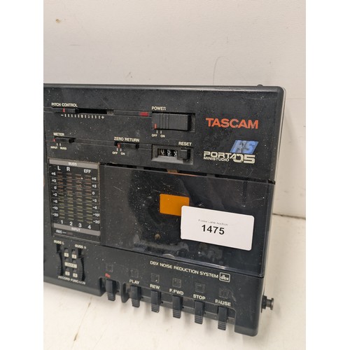 1475 - A Vintage Tascam Porta Ministudio 05 With Power Supply - Powers on and Plays Cassettes