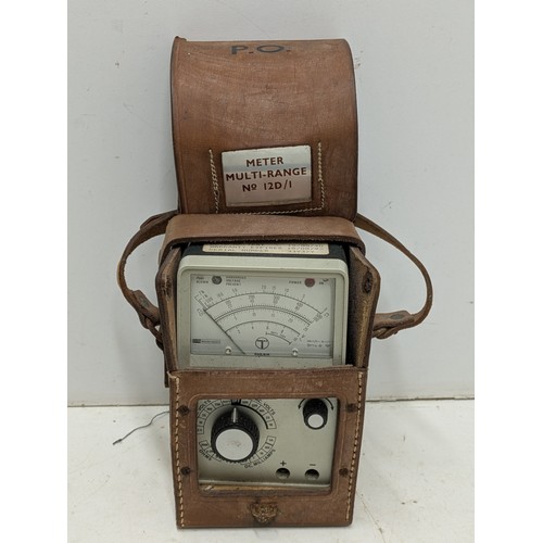 1031 - A Vintage multi Range Meter in a leather carry case