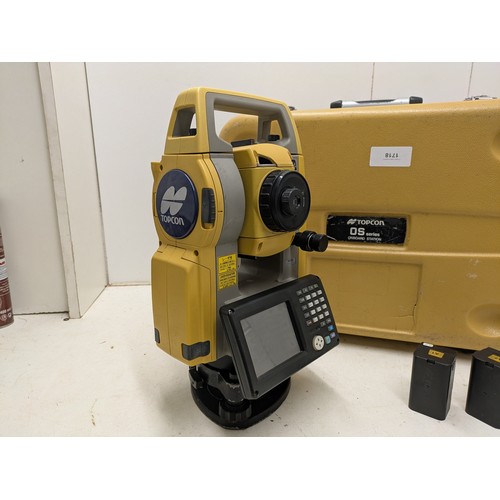 1718 - TOPCON OS-105 PRISMLESS/BLUETOOTH Surveying Total Station With 2 Batteries and Case