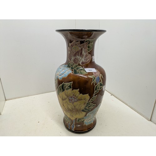 1026 - A Large Floral Designed Ceramic Flower Pot