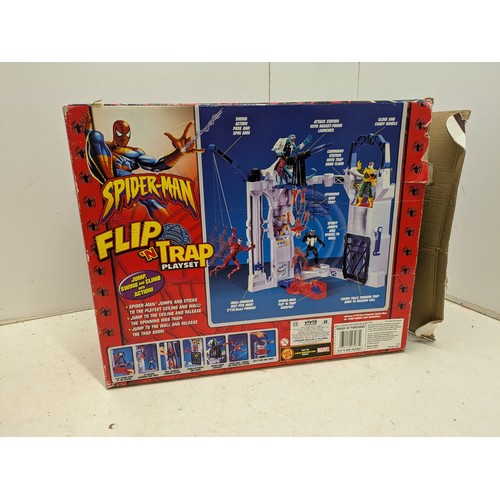 2013 - A Boxed Marvel spider Man Flip and Trap play Set by Hasbro